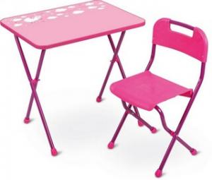 Набор мебели Алина стол стул складной роз.