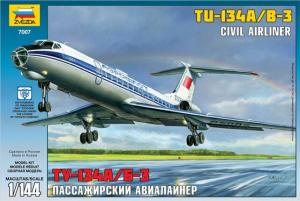 Модель пласт. сборн. Авиалайнер Ту-134 А/Б-3