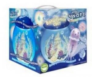 Медуза Лиззи Волшебный свет в аквариуме